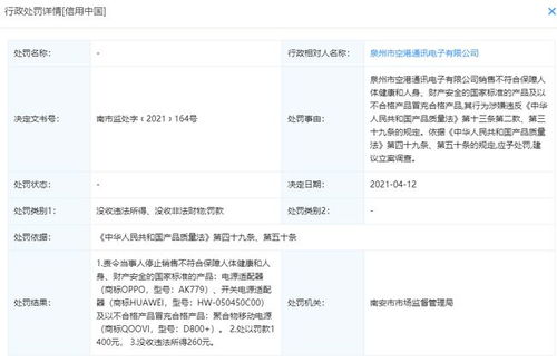 福建泉州質監局查處冒牌華為充電器，立案調查涉事廠商